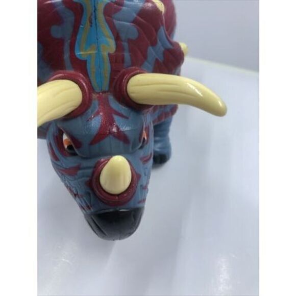 Fisher Price Imaginext Blue Hard Plastic Triceratops Dinosaur Figure  2011 - Picture 3 of 15